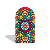 Happy Lohri Holiday Mandala Background Arch Backdrop Wall Cloth Cover